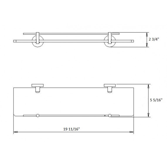 Virta DAPHNE Glass Shelf