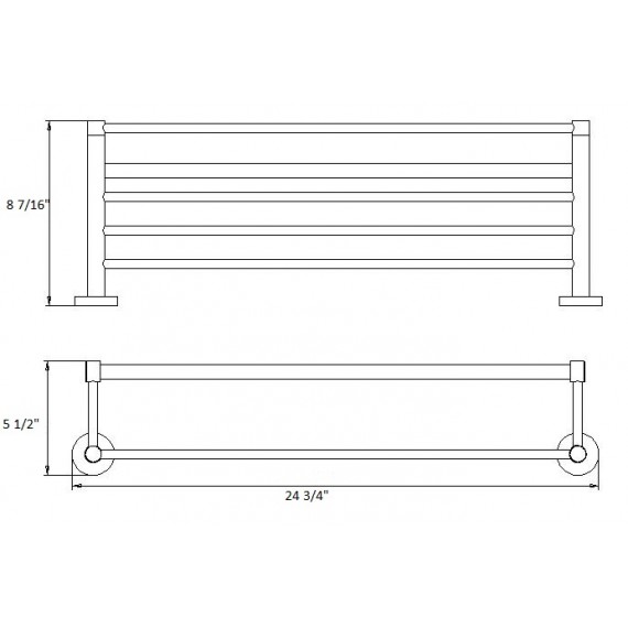 Virta DAPHNE Double Bath Towel Shelf