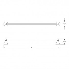 Virta Rhea 18 Inch Single Towel Bar 2