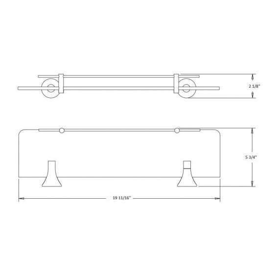 Virta Rhea Glass Shelf