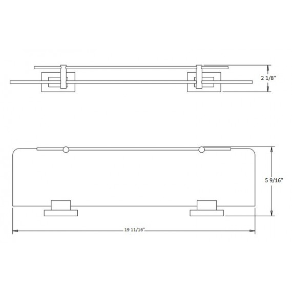 Virta Kalypso Glass Shelf