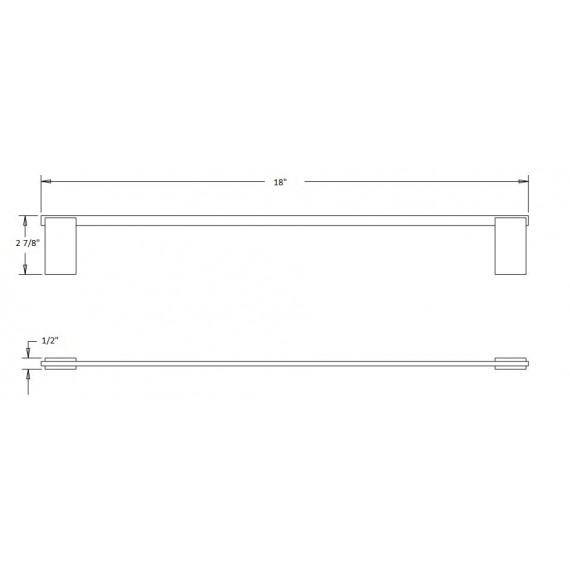 Virta Pallas 18 Inch Single Towel Bar