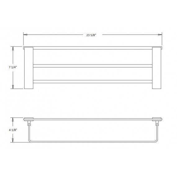 Virta Pallas Double Bath Towel Shelf