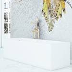 Virta Cantata Freestanding Stone 67" Bathtub
