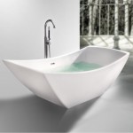 Virta Viola Freestanding Stone 67" Bathtub