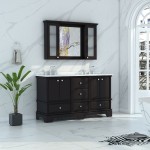 Virta 60 Inch Charm Floor Mount Double Sink Vanity