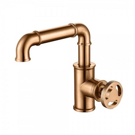 Empyrean ROSSO01 Rose Single Lavatory Faucet with Side Knurled Wheel