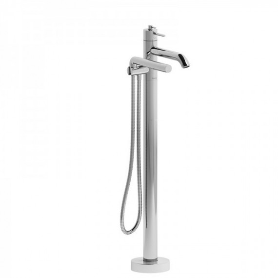 Riobel CS39 2-way Type T (thermostatic) coaxial floor-mount tub filler with hand shower