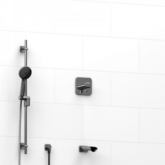 Riobel Salome KIT1244SA 1/2 inch 2-way Type T/P coaxial system with spout and hand shower rail