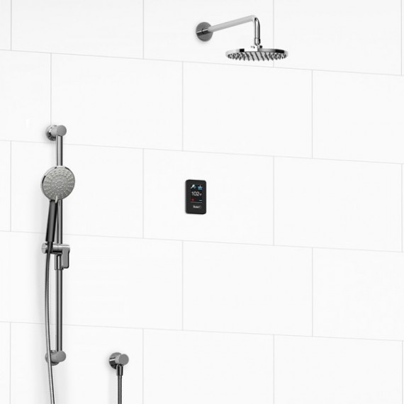 Riobel Genius Shower KIT905GE 1/2 inch electronic system with hand shower rail and shower head