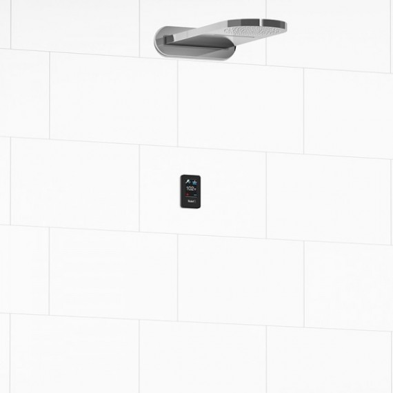 Riobel Genius Shower KIT910GE 1/2 inch electronic system with hand shower rail and rain cascade head shower