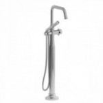 Riobel Momenti TMMSQ39X 2-way Type T (thermostatic) coaxial floor-mount tub filler with hand shower (Without Rough-in)