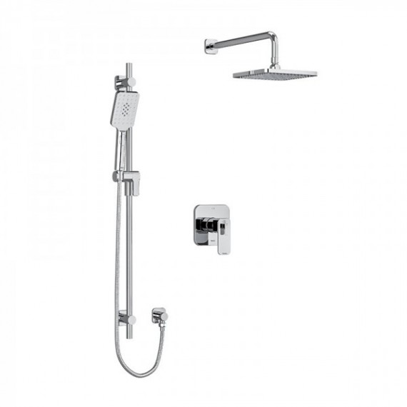 Riobel Equinox KIT323EQ Type TP thermostaticpressure balance 0.5 coaxial 2-way system with hand shower and shower head