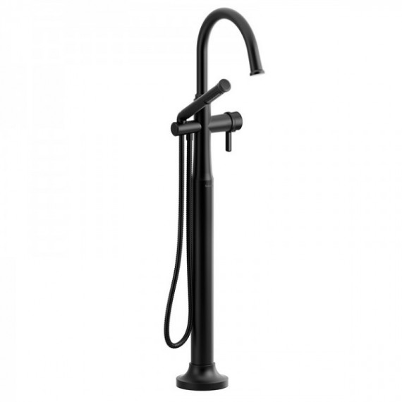 Riobel Momenti MMRD39J 2-way Type T (thermostatic) coaxial floor-mount tub filler with hand shower