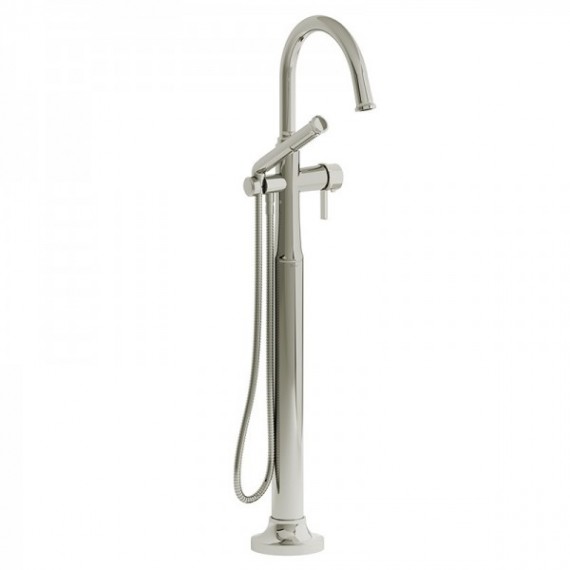 Riobel Momenti MMRD39J 2-way Type T (thermostatic) coaxial floor-mount tub filler with hand shower