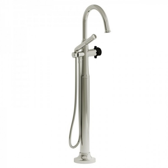 Riobel Momenti MMRD39X 2-way Type T (thermostatic) coaxial floor-mount tub filler with hand shower
