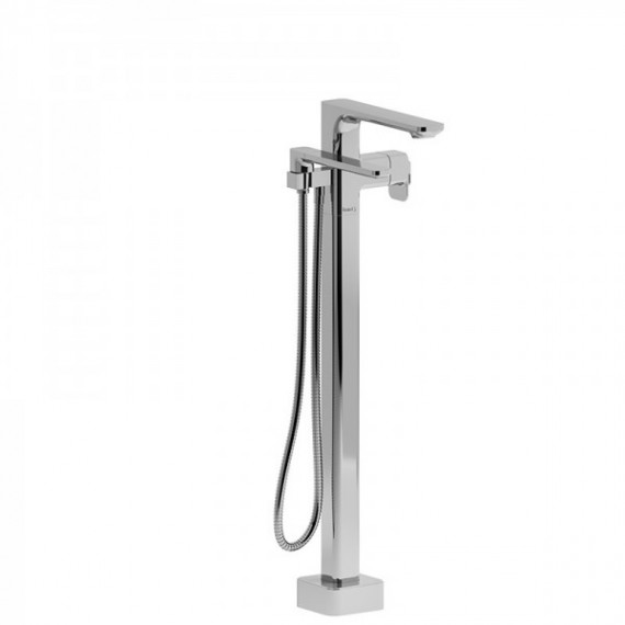 Riobel Equinox TEQ39 2-way Type T (thermostatic) coaxial floor-mount tub filler with hand shower trim (Without Rough-in)