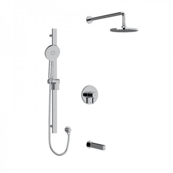 Riobel Paradox TKIT1345PXTM Type TP thermostaticpressure balance 0.5 coaxial 3-way system with hand shower rail shower head and 