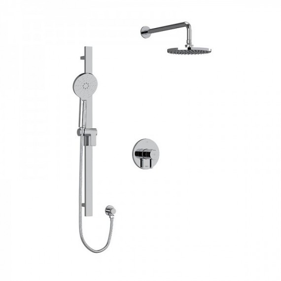 Riobel Paradox TKIT323PXTM Type TP thermostaticpressure balance 0.5 coaxial 2-way system with hand shower and shower head (Witho