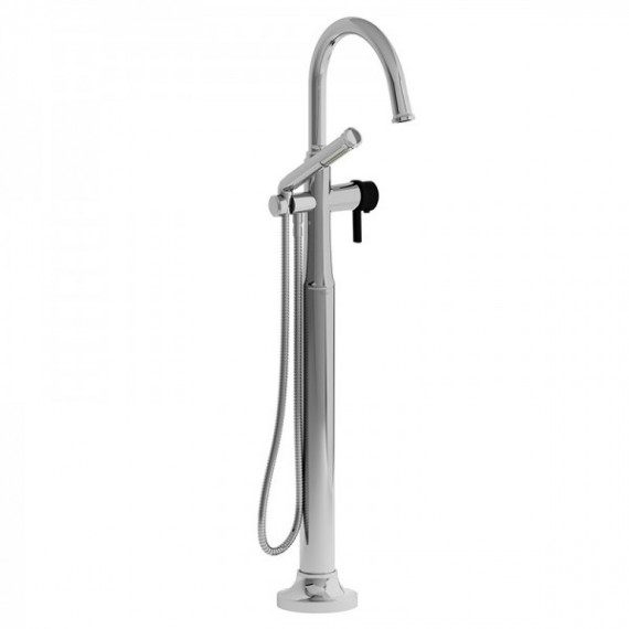 Riobel Momenti TMMRD39J 2-way Type T (thermostatic) coaxial floor-mount tub filler with hand shower (Without Rough-in)