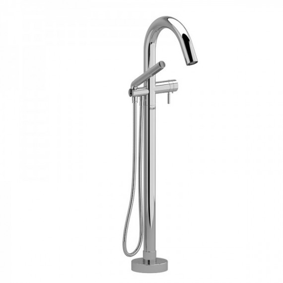 Riobel Riu TRU39 2-way Type T thermostatic coaxial floor-mount tub filler with hand shower