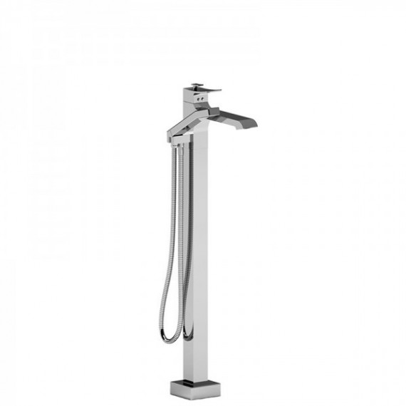 Riobel Zendo TZO39 2-way Type T (thermostatic) coaxial floor-mount tub filler with hand shower trim (Without Rough-in)