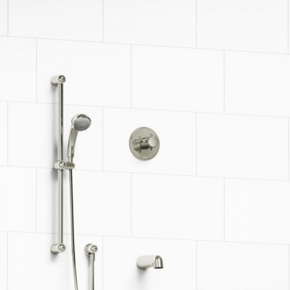 Riobel KIT1244RT 1/2 inch 2-way Type T/P coaxial system with spout and hand shower rail