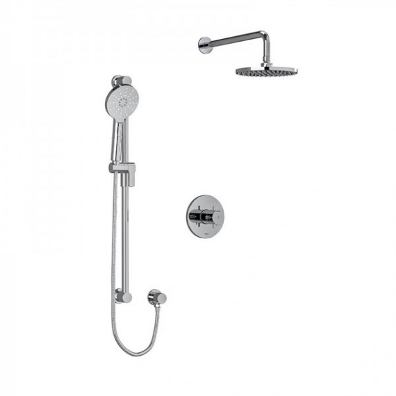 Riobel Riu KIT323RUTM Type TP thermostaticpressure balance 0.5 coaxial 2-way system with hand shower and shower head