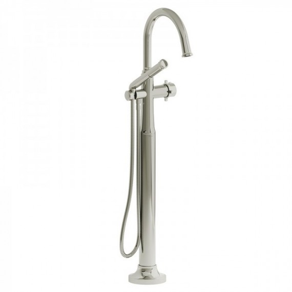 Riobel Momenti MMRD39 2-way Type T (thermostatic) coaxial floor-mount tub filler with hand shower