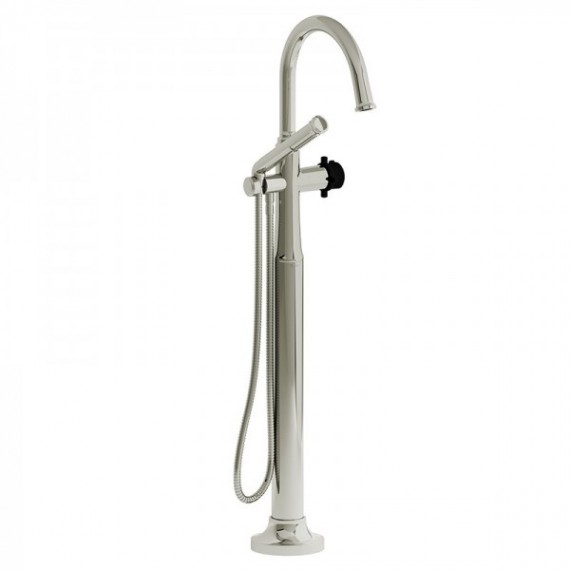 Riobel Momenti MMRD39 2-way Type T (thermostatic) coaxial floor-mount tub filler with hand shower