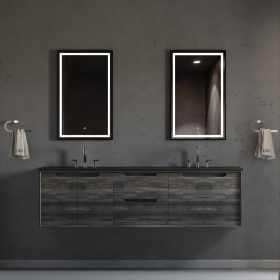 Virta 72 Inch Ashley Wall Hung Double Sink Vanity