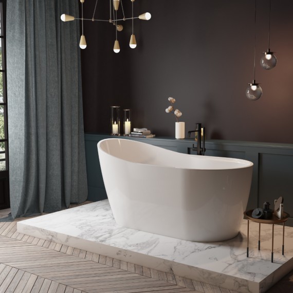 Virta Brussels  Freestanding Acrylic 60" Bathtub