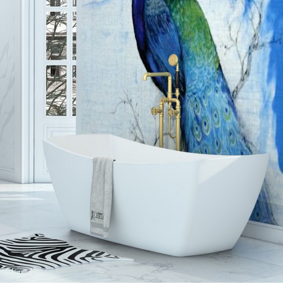 Virta Venice Freestanding Acrylic 63" Bathtub