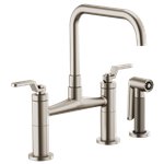 BRIZO LITZE 62554LF SQUARE SPOUT BRIDGE, INDUSTRIAL HANDLE 