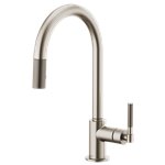 BRIZO LITZE 63043LF ARC SPOUT PULL-DOWN, KNURLED HANDLE 