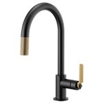 BRIZO LITZE 63044LF ARC SPOUT PULL-DOWN, INDUSTRIAL HANDLE 