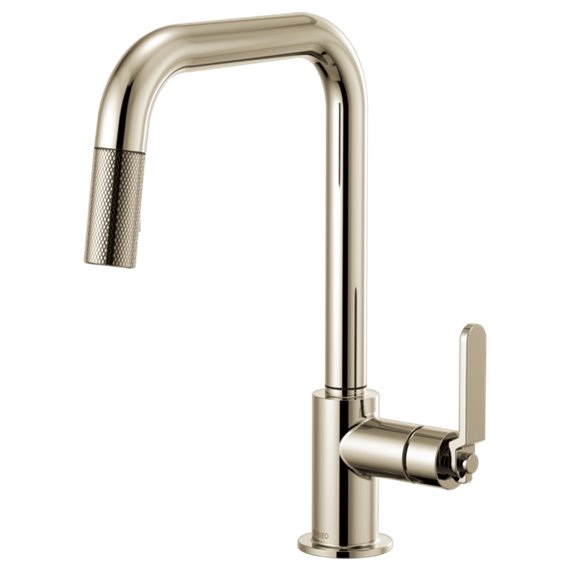 BRIZO LITZE 63054LF SQUARE SPOUT PULL-DOWN, INDUSTRIAL HANDLE 