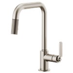 BRIZO LITZE 63054LF SQUARE SPOUT PULL-DOWN, INDUSTRIAL HANDLE 