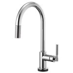 BRIZO LITZE 64043LF ARC SPOUT PULL-DOWN WITH SMARTTOUCH, KNURLED HANDLE 