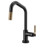 BRIZO LITZE 64063LF ANGLED SPOUT PULL-DOWN WITH SMARTTOUCH, KNURLED HANDLE 