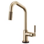 BRIZO LITZE 64063LF ANGLED SPOUT PULL-DOWN WITH SMARTTOUCH, KNURLED HANDLE 