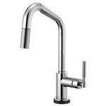 BRIZO LITZE 64063LF ANGLED SPOUT PULL-DOWN WITH SMARTTOUCH, KNURLED HANDLE 