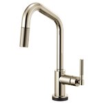 BRIZO LITZE 64063LF ANGLED SPOUT PULL-DOWN WITH SMARTTOUCH, KNURLED HANDLE 