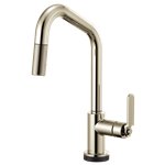 BRIZO LITZE 64064LF ANGLED SPOUT PULL-DOWN WITH SMARTTOUCH, INDUSTRIAL HANDLE 