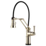 BRIZO ARTESSO 64225LF SINGLE HANDLE ARTICULATING ARM KITCHEN FAUCET WITH SMARTTOUC