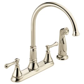 DELTA CASSIDY 2497LF 2H KITCHEN DECK FAUCET W/SPRAYER... 2