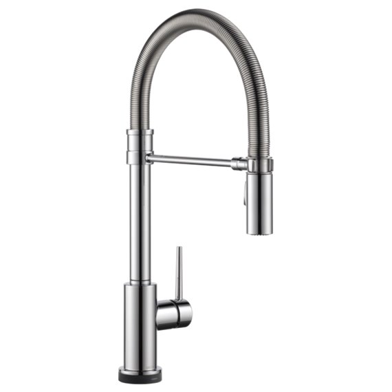 DELTA TRINSIC 9659T-DST SINGLE HANDLE PULL-DOWN KITCHEN FAUCET WITH SPRING SPOUT WIT