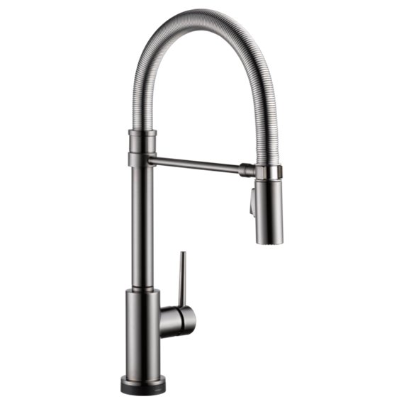 DELTA TRINSIC 9659T-DST SINGLE HANDLE PULL-DOWN KITCHEN FAUCET WITH SPRING SPOUT WIT