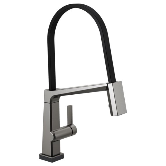 DELTA PIVOTAL 9693T-DST SINGLE HANDLE EXPOSED HOSE KITCHEN FAUCET WITH TOUCH2O TECHN