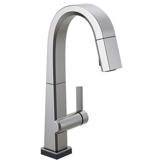 DELTA PIVOTAL 9993T-DST SINGLE HANDLE PULL DOWN BAR/PREP FAUCET WITH TOUCH2O TECHNOL